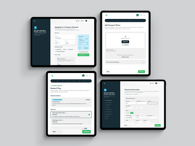 Passport Application Form application branding dashboard design fields government logo mobile mockup passport payment platform responsive tablet typography ui ux web