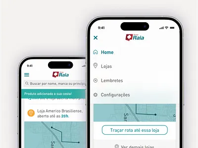 Mobile commerce app design: Raia Drogasil app ecommerce health mcommerce mobile ui