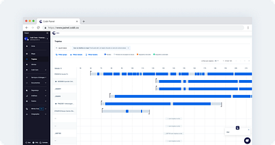 Trips history timeline b2b dashboard product design saas timeline trips ui