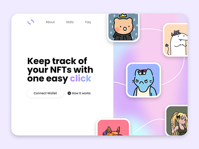 NFT Hero Section design hero nft ui