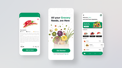 Grocery Store Mobile App app app design clean vegetables delivery app ecommerce app figma food delivery food delivery app foods groceries grocery grocery app grocery delivery app grocery store mobile app mobile app design mobile design mobile ui supermarket userinterface