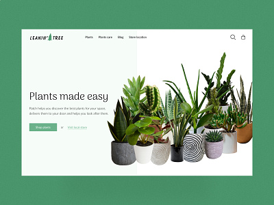 Plant Store web header cactus design flowers garden garden app gardening gardening app leaf leaves plant planting plants pot tree ui ui design ui ux watering web weed