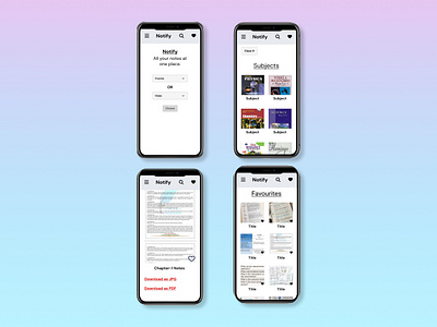 Notify app design uiux ux uxdesign