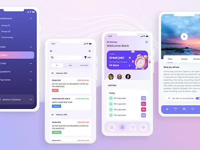 Mobile Tabs figma mobile mobile app purple tabs ui