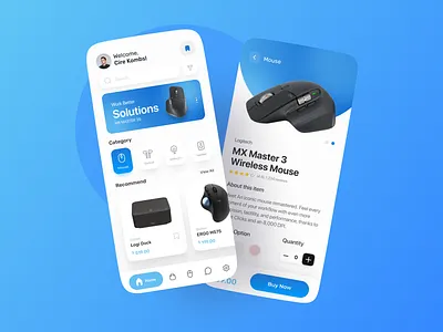 Logitech App | Store Concept 🖱️ app app design blue computer app design device ecommerce logotitech minimal modern app mouse mouse app mx keyboard mx master 3s store store app ui ux website