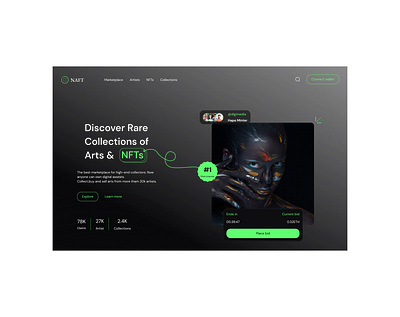 Nft landing page 2 nft nftarts ui ux