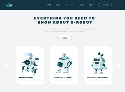 E-robot web design 2.5d blue branding design icon illustration logo page ui vector web website