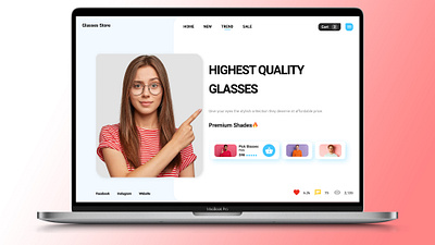 Glasses shop website adobexd branding design figma glasses glasses shop website glasses web glasses website mehrabbozorgi online shop ui uidesign uiux web web design website website design