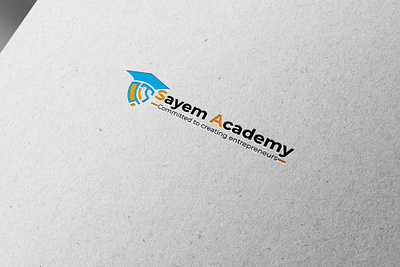 Sayem Academy Logo design 3d branding business card coffee graphic design illustration logo social media post vector