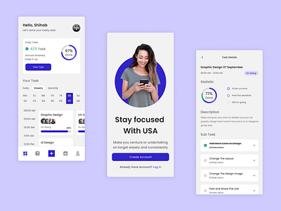 Task Management Mobile UI App app ui design figma mobile app mobile ui product design task management task management mobile app ui ui design uiux ux