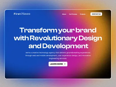 An agency website landing page design agency agency website company design home page landing page design saas typography ui ux website