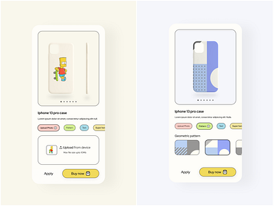 Customize product UI cartoonish customize product daily ui daily ui 33 design minimal ui ux