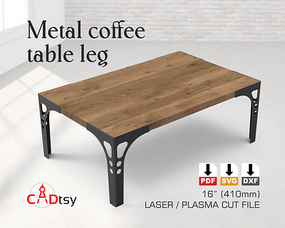 Industrial Style Metal Coffee Table Leg Cut File diyideas