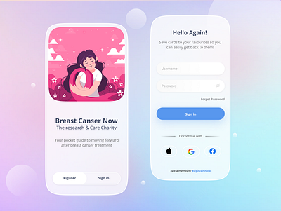 Breast Cancer App - Login 🎗