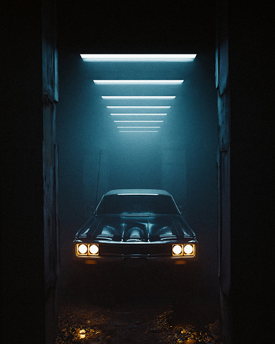 Home 3d car cinema cinematic city dark design digital art