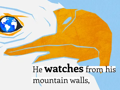 The Eagle digital digital art digital painting digitalart eagle illustration poem text