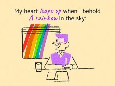 My Heart Leaps Up digital digital art digital painting digitalart illustration poem procreate text