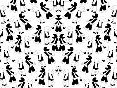 I CANT HEAR YOU (When I'm Shouting at Myself in a Crowd) black and white bw graphic illustration pattern protest art tesselation vector