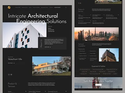 Architectural Firm Website Design architect architectural architecture branding building civil engineering clean construction elegant website home home design house landing page minimal property real estate uiux