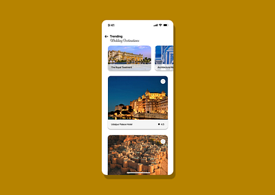 DailyUI 69 - Trending app dailyui dailyui69 design product design trending ui ux wedding destinations