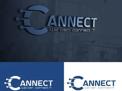 Connect Logo 3d branding graphic design logo