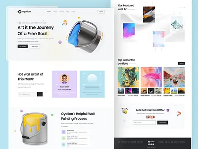WallArt Gallery Landing Page Design art artist artistic classic ui clean ui design homepage iamhosenrahman landing page minimalist museum oyolloo painting simple statue ui design wallart wallartist web design website website design
