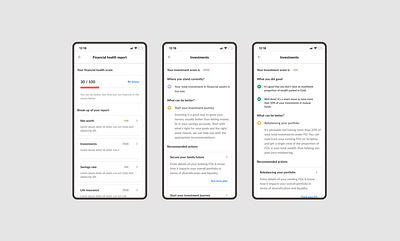 Financial freedom score app minimal ui ux