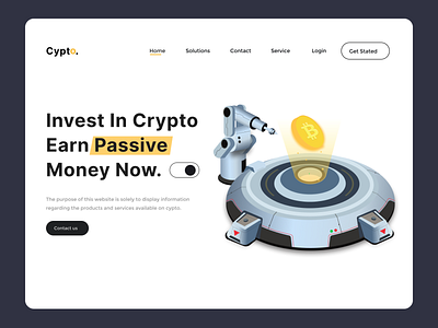crypto website design 2.5d crptocurrency crypto design graphic design graphics illustration isometric logo nft page ui uidesign vector web web3 web3design webdesign websitdesign webui