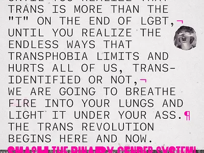 Breathe Fire dada experimental graphic design lgbt poster print textured trans typography