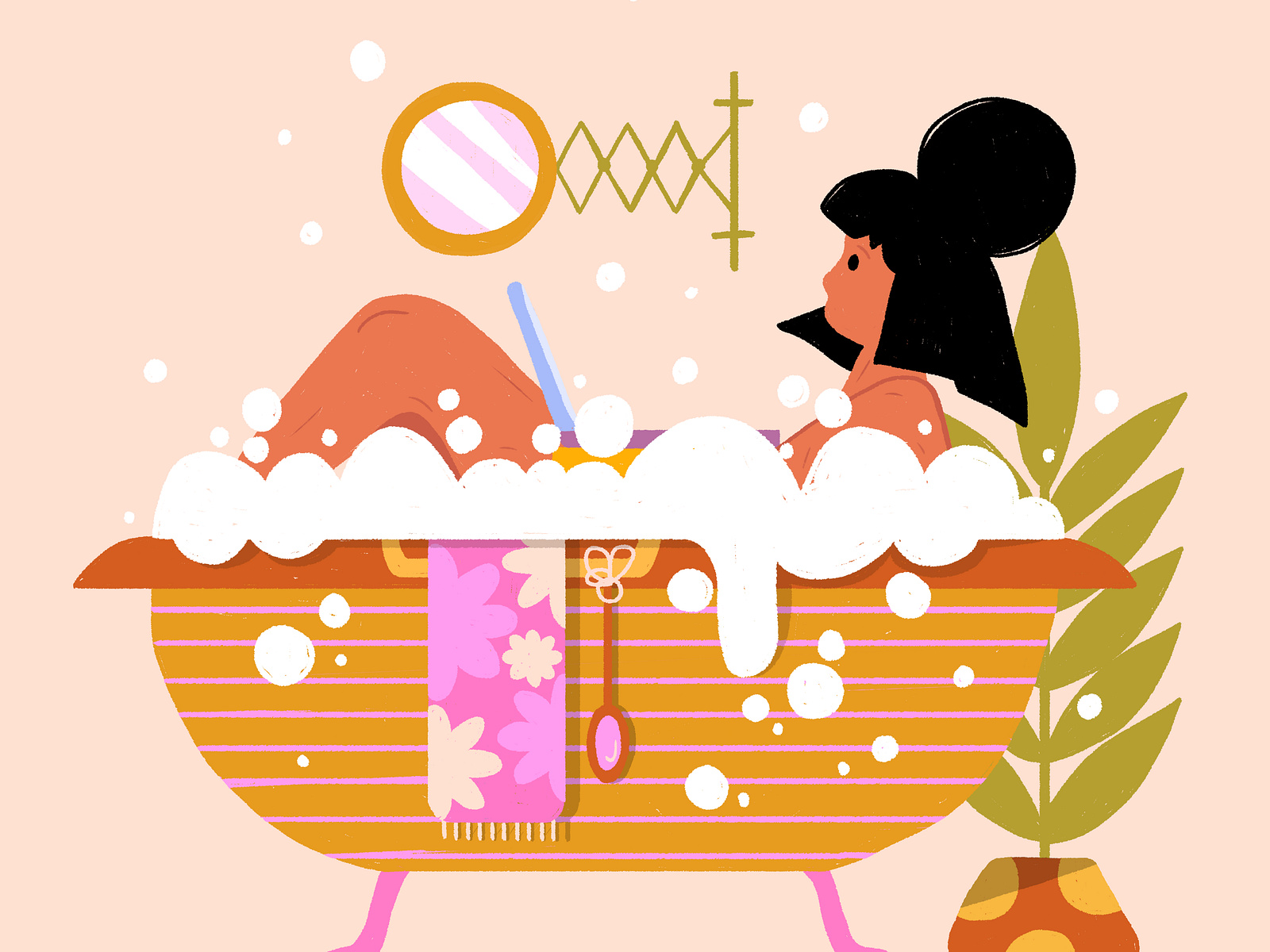 Bathtub meditation ritual by Palette BoxBianca Jelezniac on Dribbble