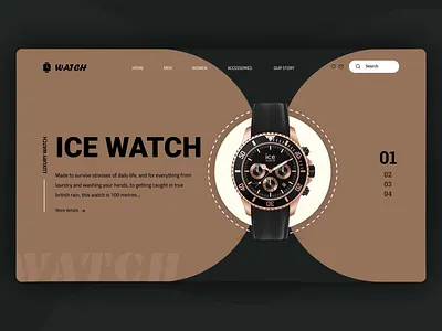 Premium Watch Web Design adobe xd after effect animation app design branding figma graphic design illustration illustrator landing page photoshope redesign ui uidesign uiux vector watch web design