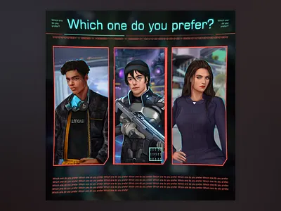 Banner for mobile game banner character chromatic creative cyberpunk dark game illustration neon