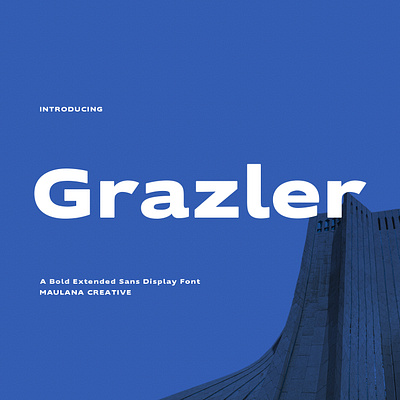 Grazler Bold Extended Sans Display Font animation modern motion graphics