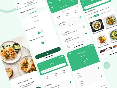A Diet Application app design ui