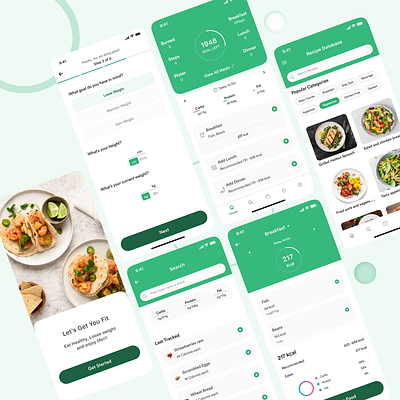 A Diet Application app design ui