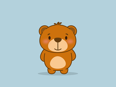 Little cute bear adobe illustrator bear cartoon character cute design flat illustration kawaii logo mascot nice vector vectornator