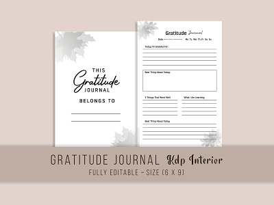 Gratitude Journal (Kdp Interior) amazon kdp graphic design gratitude journal gratitude kdp interior kdp interior