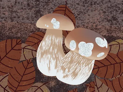 Penny bun / Cèpe de Bordeaux artwork digital digital art digital artwork digital illustration digital painting illustration