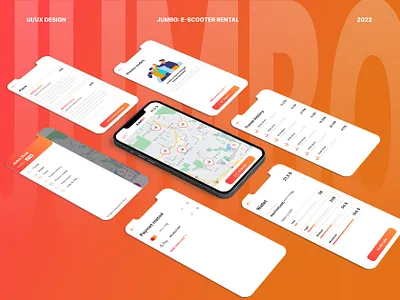 E-scooter APP app design inteface ui