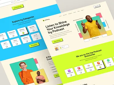 Podcast Website: Landing Page design home page landing landing page trend ui ui design uihut uiux design uiux design agency web web design web landing web page website website design