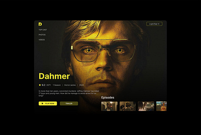 Movie - Dahmer branding dahmer design interface logo movie season serie ui uidesign uiux userexperience userinterface