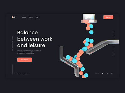 Landing | Glob 3d 3d animation 3d motion animated animation design desire agency graphic design landing landing page motion motion design motion graphics task manager task tracker ui web web site web ui website