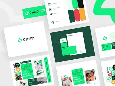Carelth: branding, logo design, visual identity agency branding business care doctor health health care hospital hospital website illustration landing page logo medical medical logo medicine minimal typography visual design