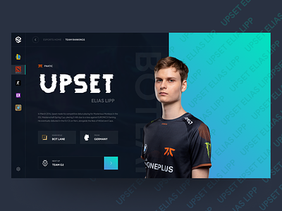 Esports Teams Rosters Website App Exploration app black concept csgo dark design desktop dota esports games gaming ladder league of legends lol modern steam team rosters ui ux website