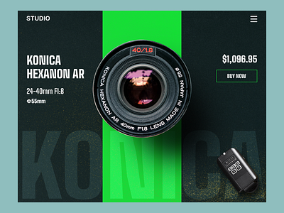 Lens Studio Website 3d animation branding camera camera lens canon ecommerce graphic design interface interaction landing page lens modern nikon product product design store typography ui uiux web design