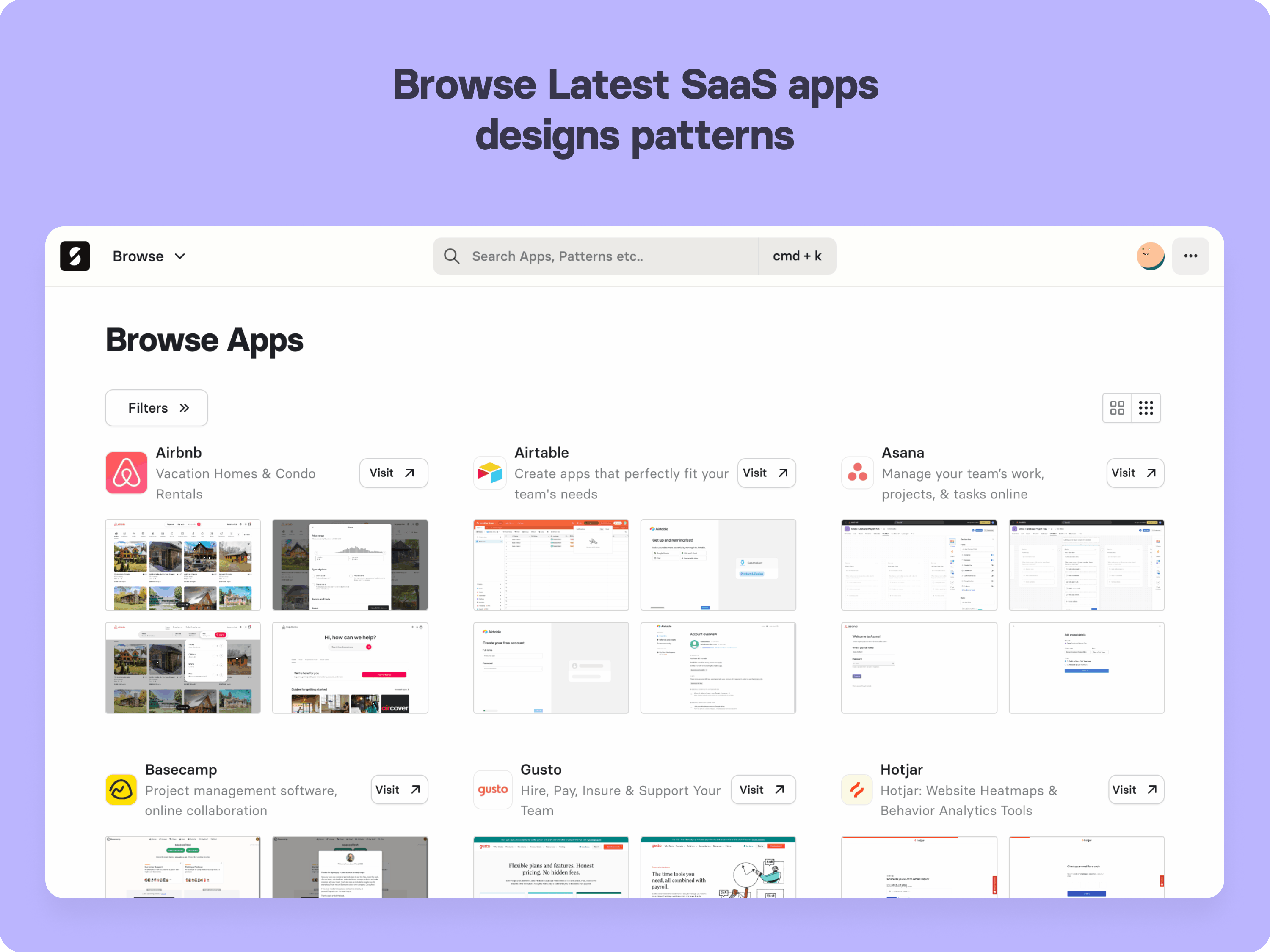 Latest web apps designs patterns library clean community flat minimal productdesign ui uiux web webapp