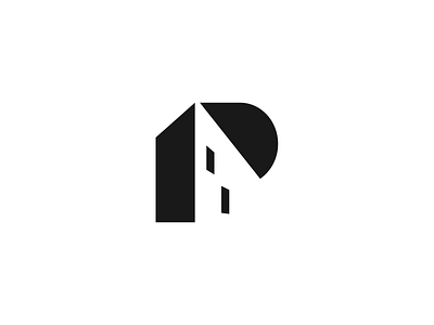 P and building brand branding building design elegant graphic design house illustration letter logo logotype mark minimalism minimalistic modern p real real estate sign smart