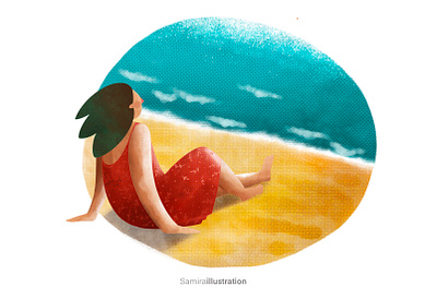 Missing summer branding character design digital painting illustration illustrator procreat vector