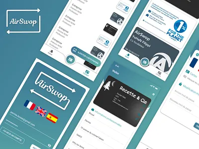 Application AirSwop design logo ui ui design uidesign ux design