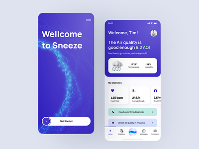 Sneeze healthcare mobile app app design booking doctor ecare hcbo healthcare ios medical medicine mobile app product treatment ui ui design ux white theme
